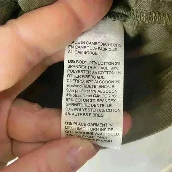 Chico's Women's Lace Applique Embellished Utility Jacket Olive Size 3 US 16/18 - Picture 12 of 15